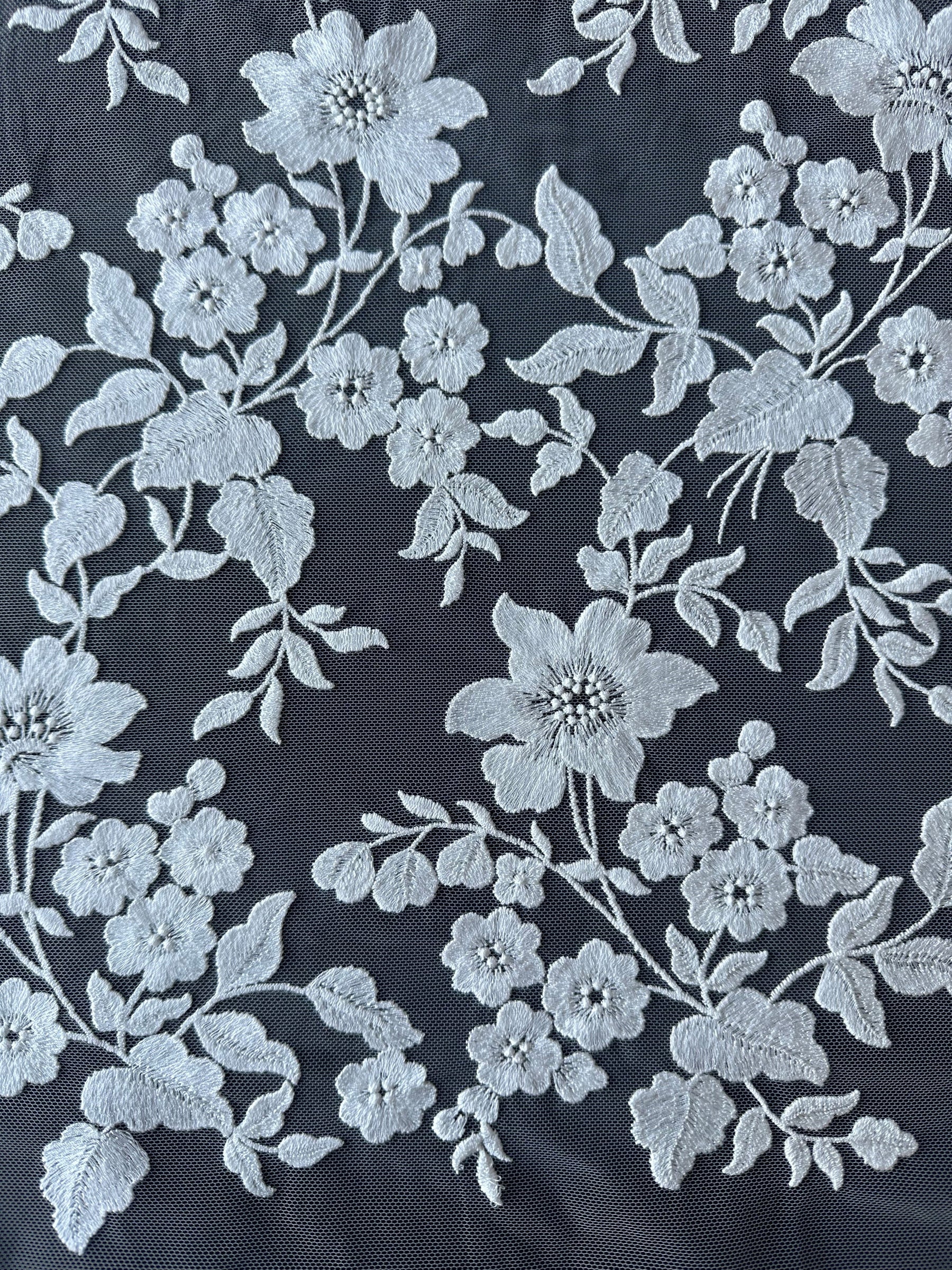 Ivory Embroidered Lace - X579