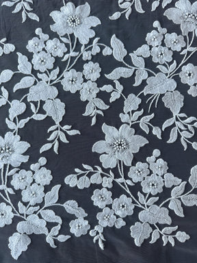 Ivory Embroidered Lace - X579