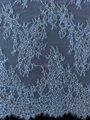 Ivory Hand Beaded Raschel Lace - Annamarie
