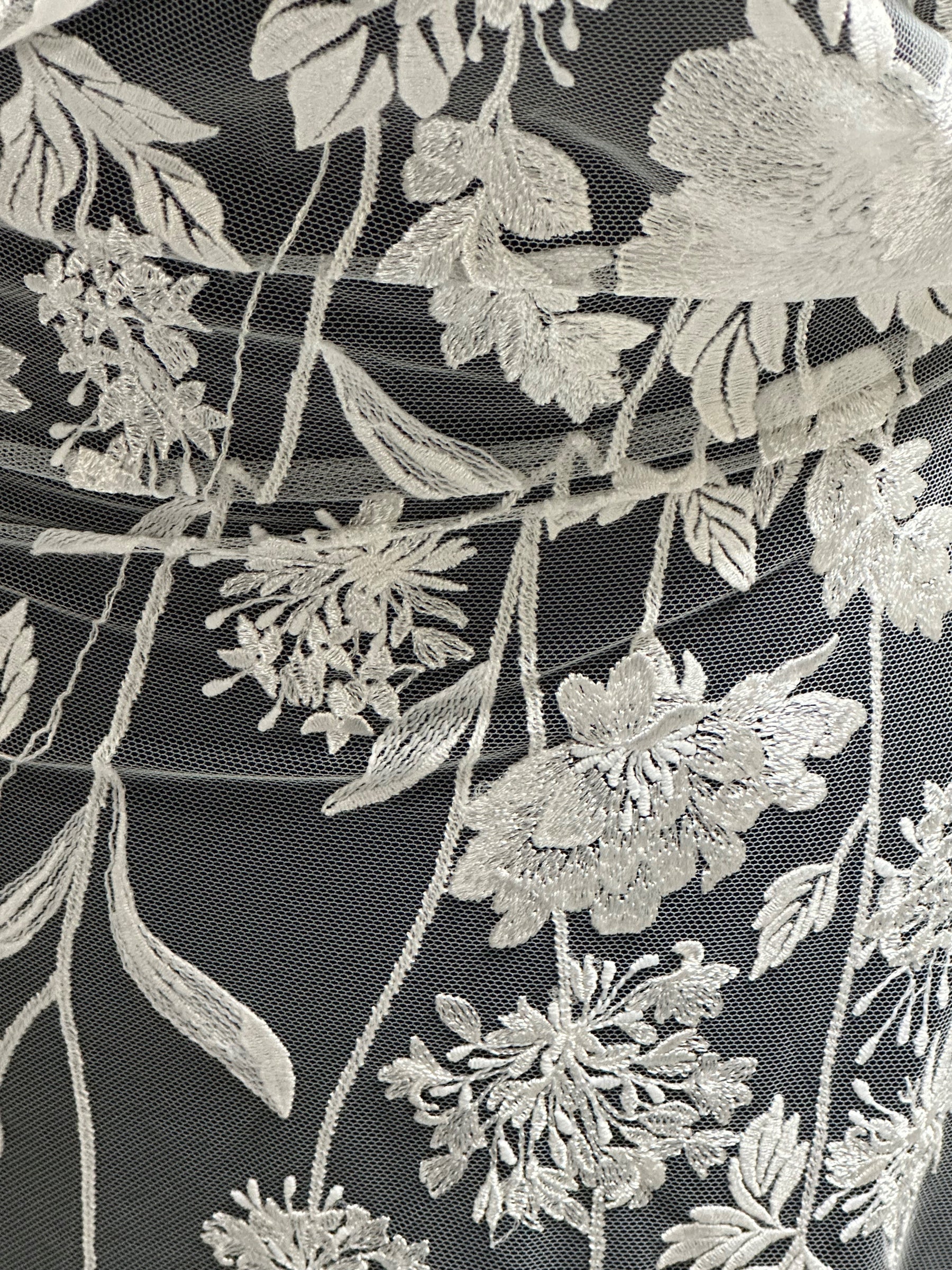 Ivory Embroidered Lace - Genby