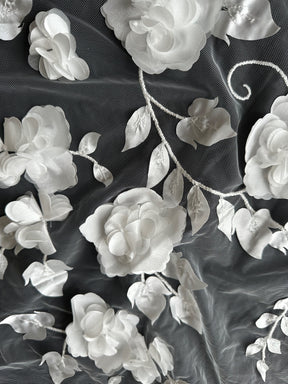 Ivory 3D Flower Lace - Helzel