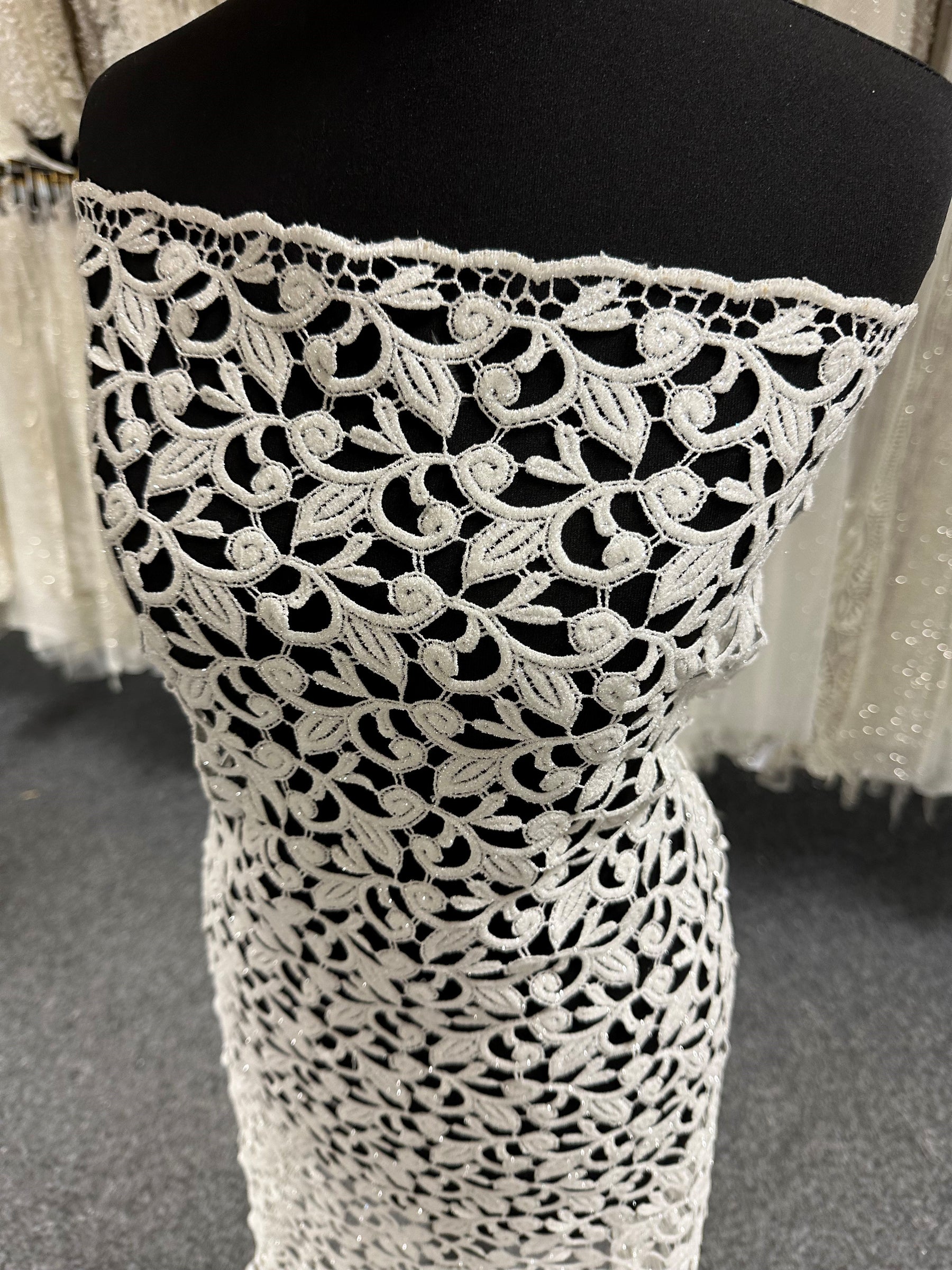 Ivory Glitter Guipure Lace - Izzy