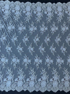 Ivory Hand Beaded Raschel Lace - Camryn