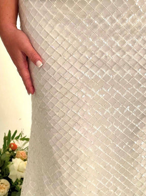 Ivory Sequinned Tulle - Glint