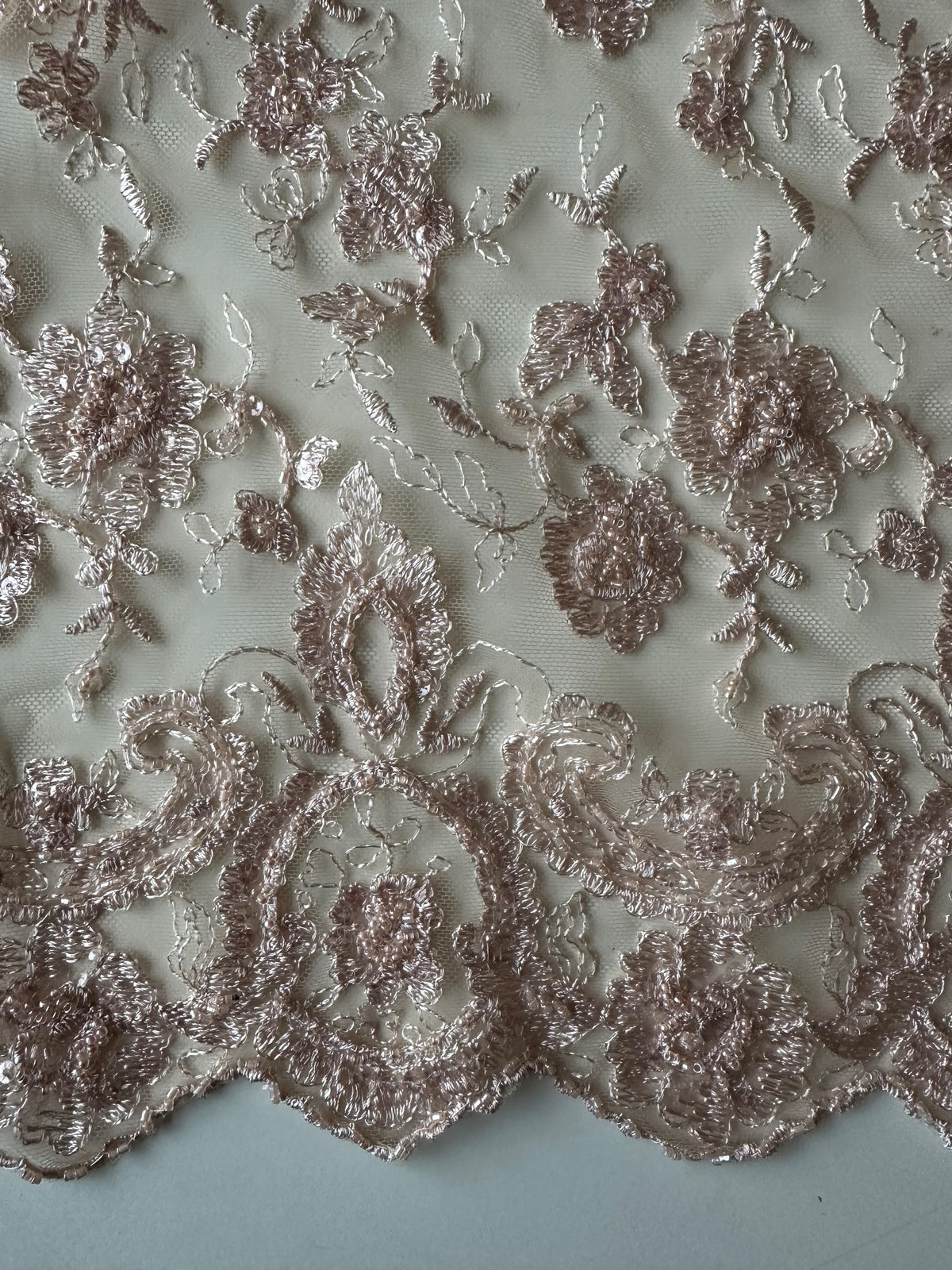 Mocha Sequin Lace - Sienna (CF)