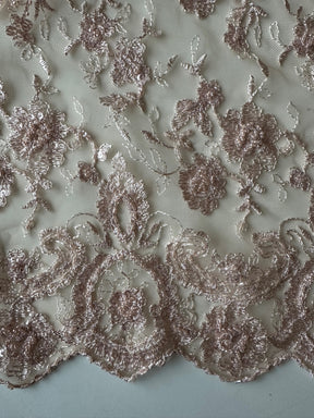 Mocha Sequin Lace - Sienna (CF)