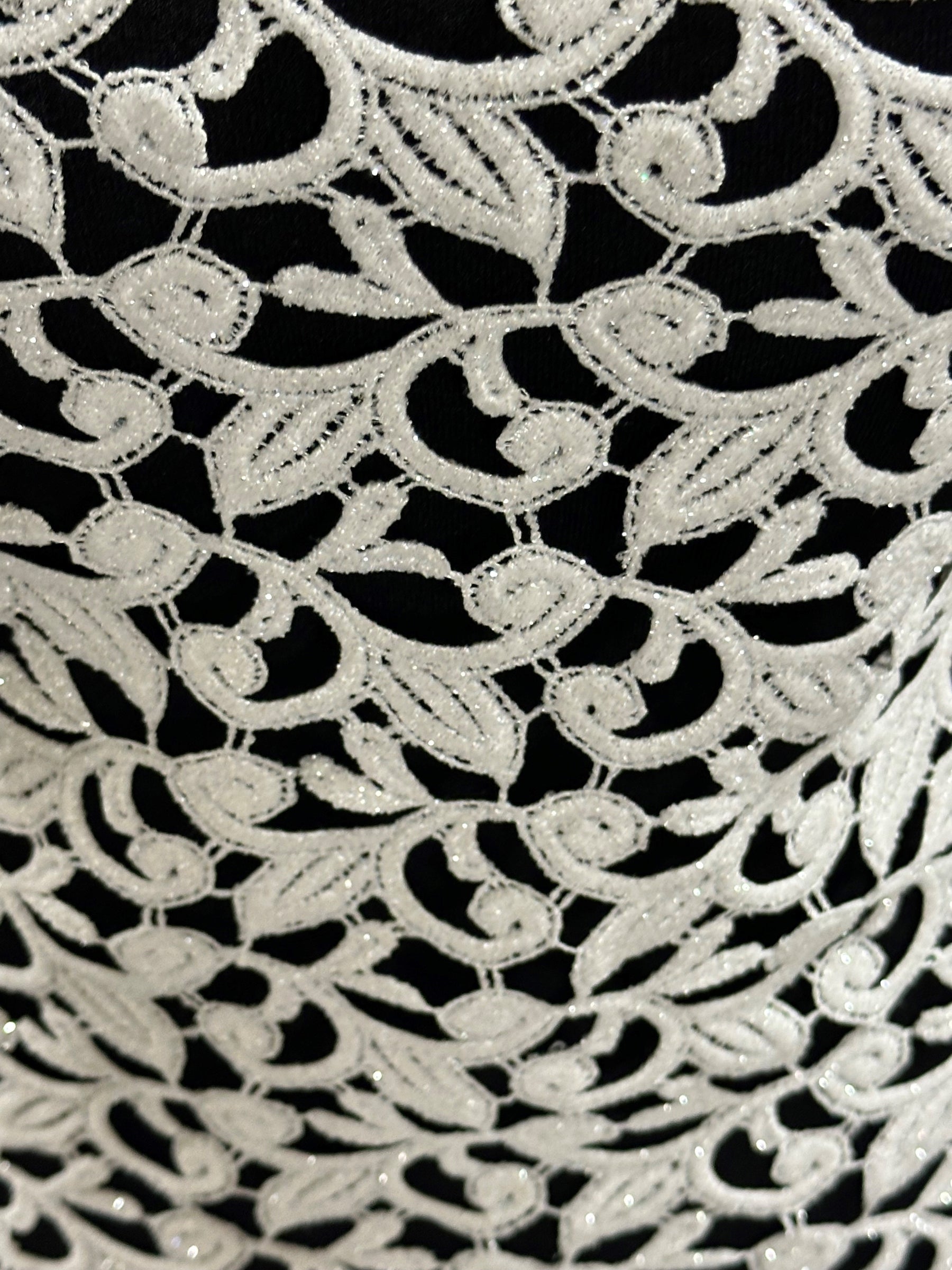 Ivory Glitter Guipure Lace - Izzy