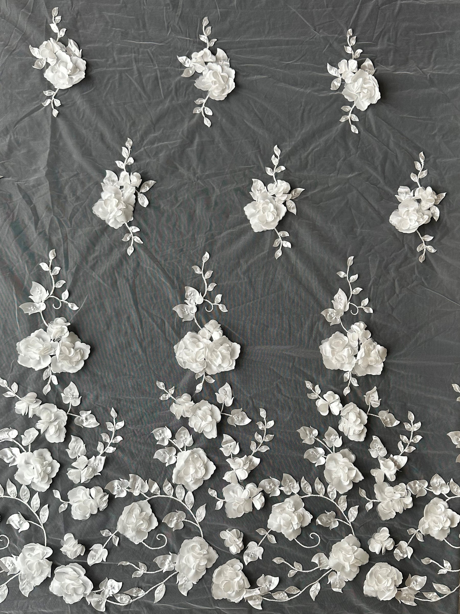 Ivory 3D Flower Lace - Helzel