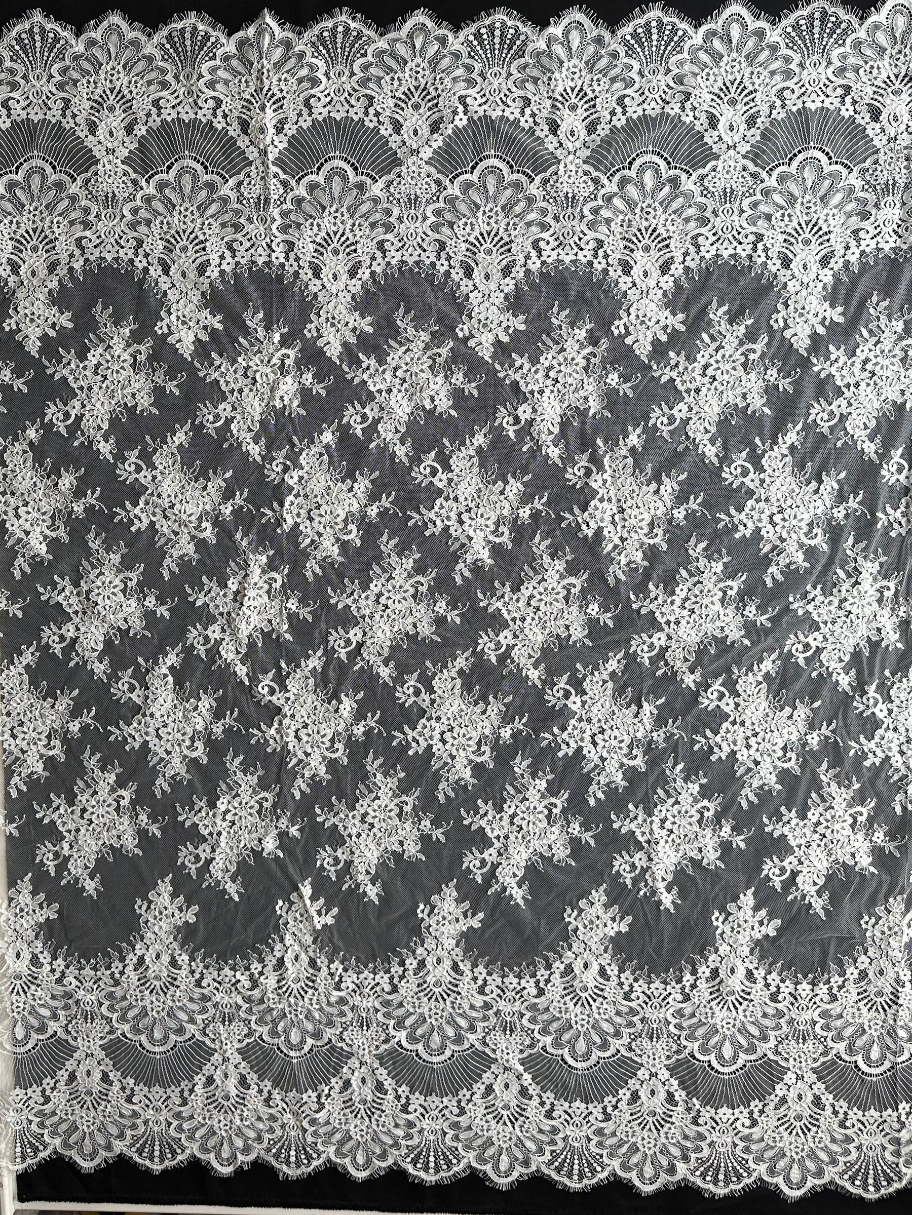Ivory Corded Floral Lace – Faraday
