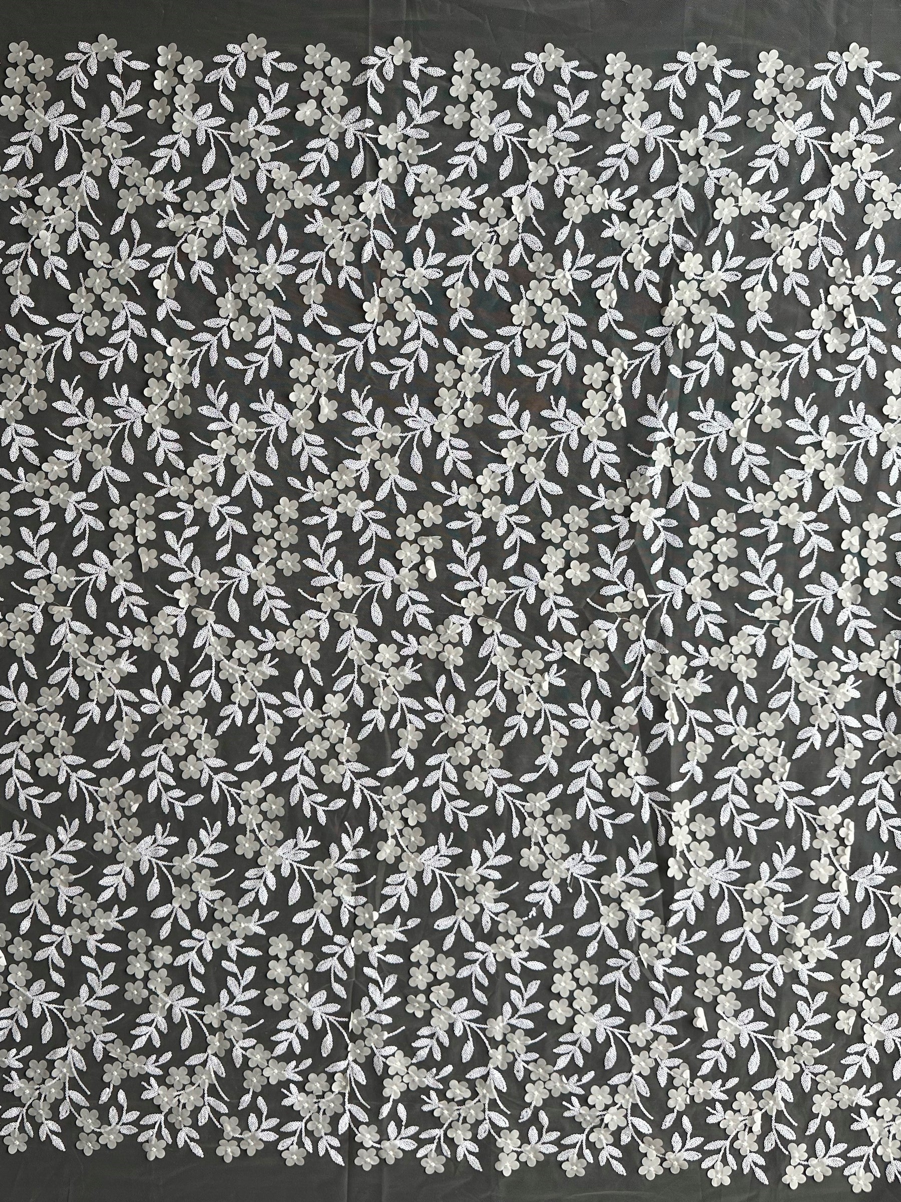Ivory 3D Embroidered Lace – Finch