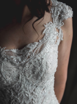 Ivory Beaded & Corded Lace - Infinity