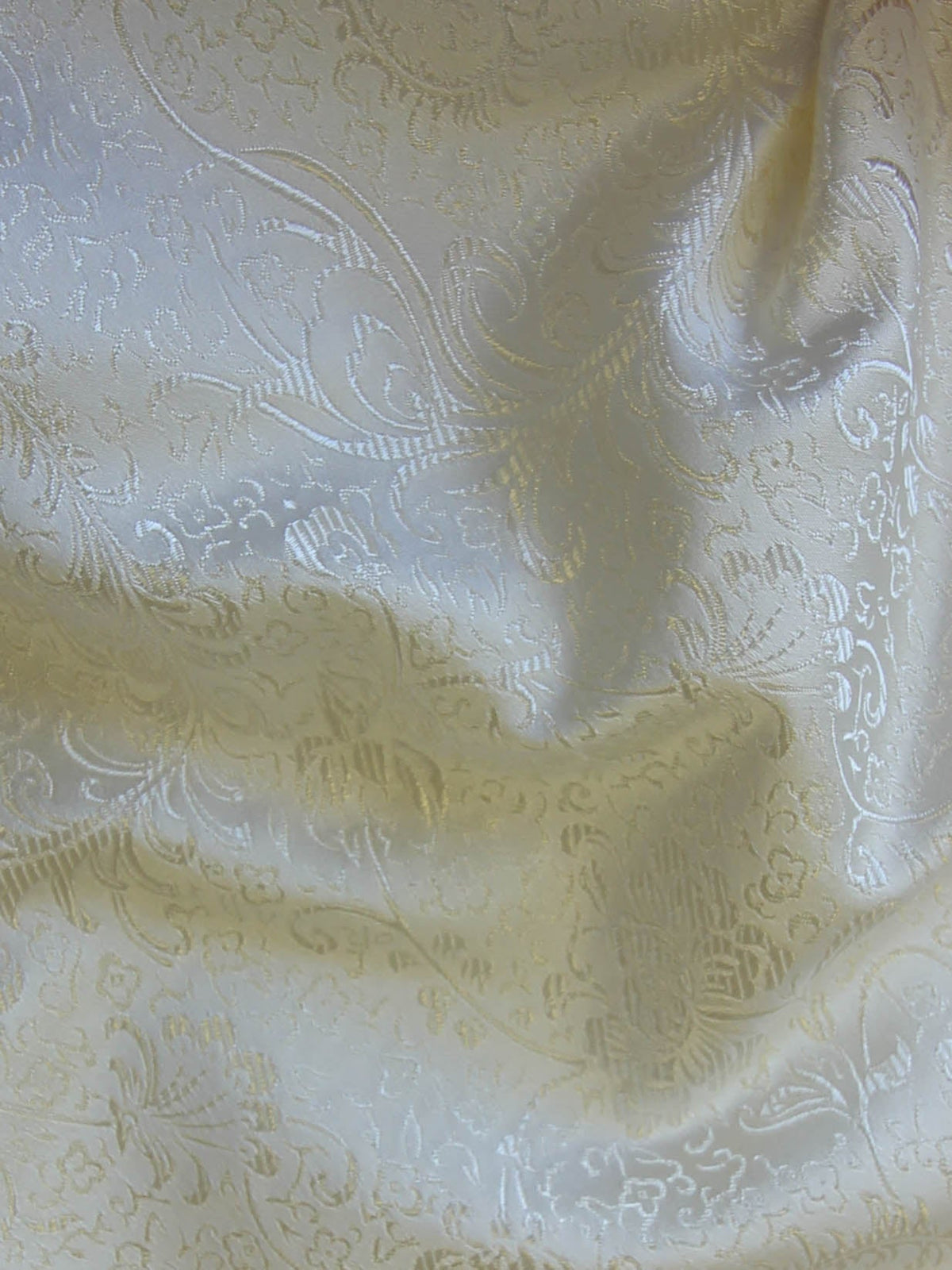 Ivory Jacquard Fabric - Malaga
