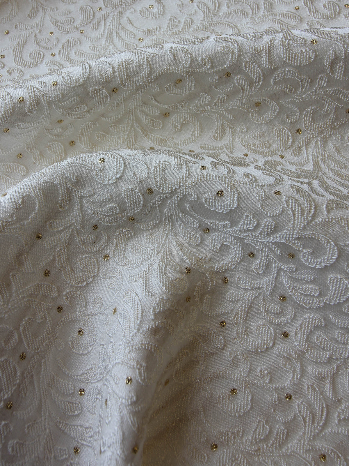 Ivory with Gold Spot Jacquard Brocade - Imagine