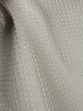Ivory Spot Jacquard Fabric - Devises
