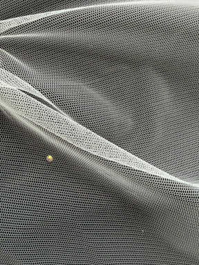 Ivory Diamanté Embellished Tulle - Crystal Victoria (CF)