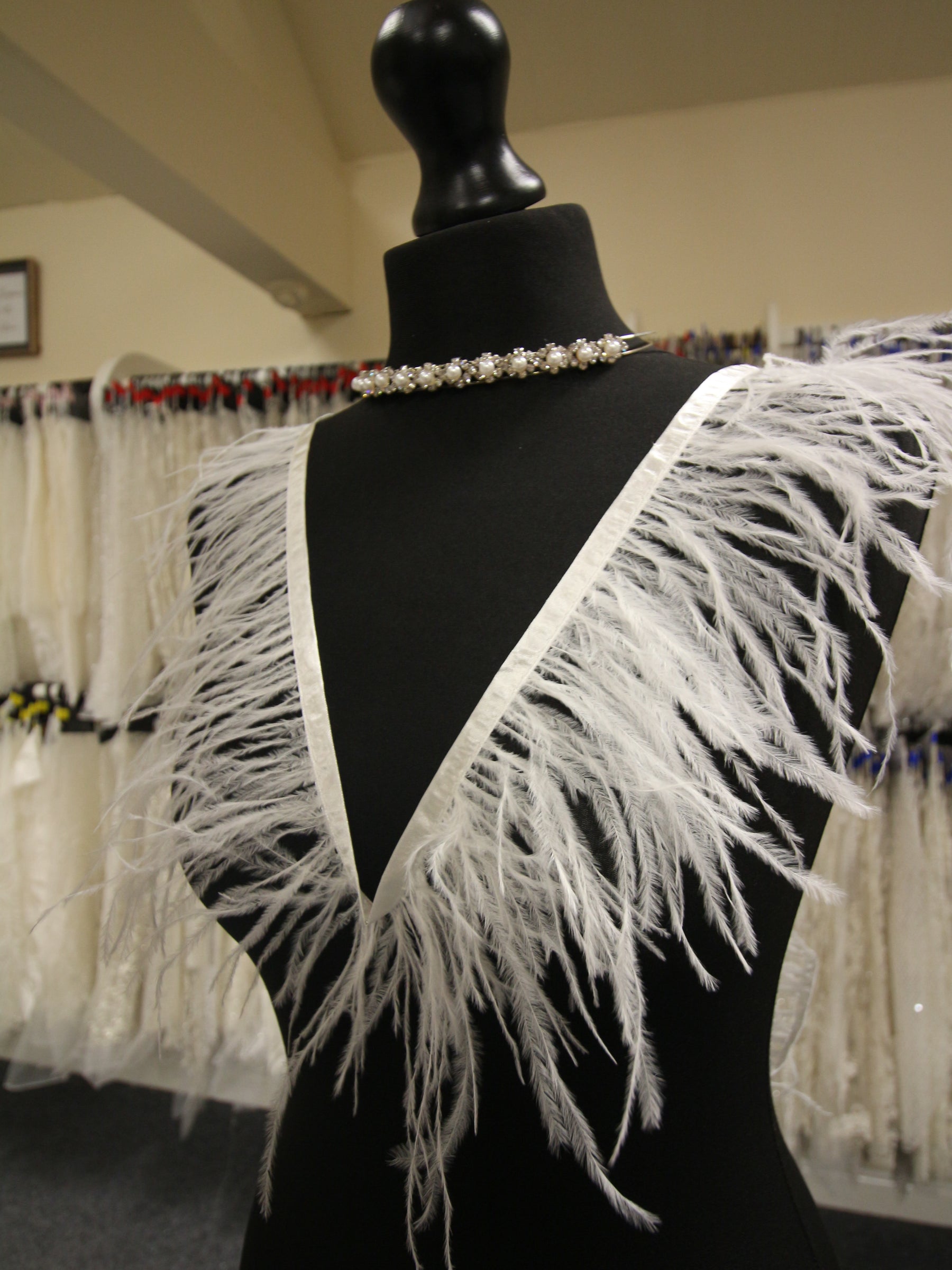 Ivory Feather Trim - Plume