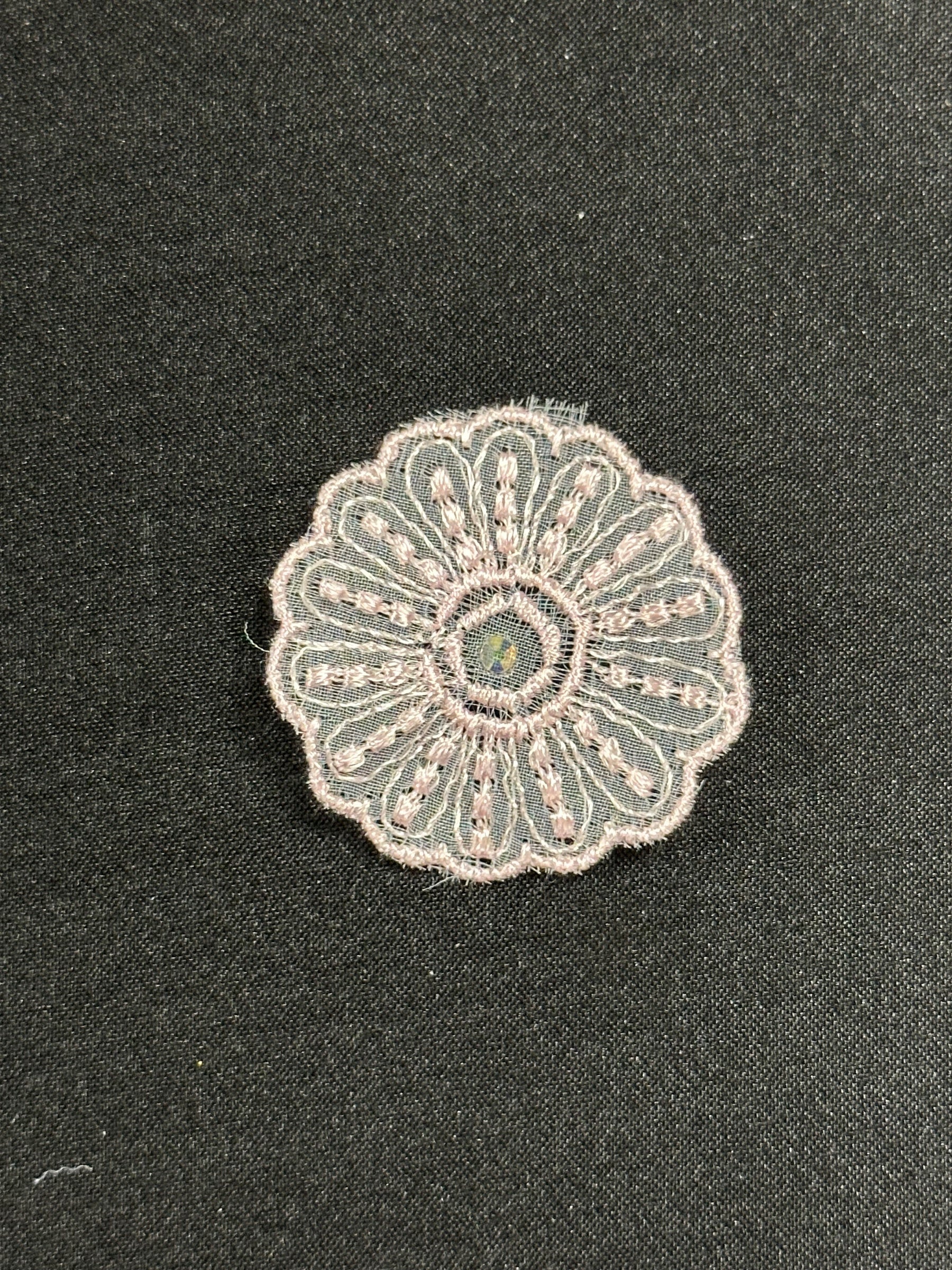 Pink Irridescent Lace Applique - Alarm