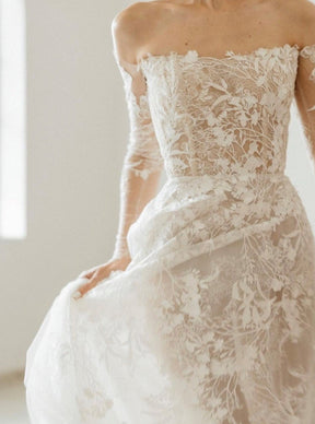 Ivory Embroidered Lace - Joan