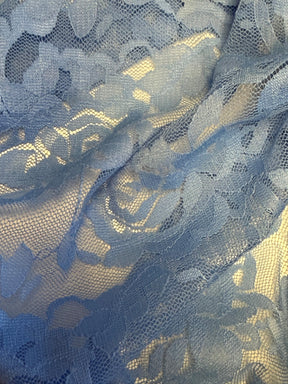 Sky Blue Raschel Stretch Lace – Matina