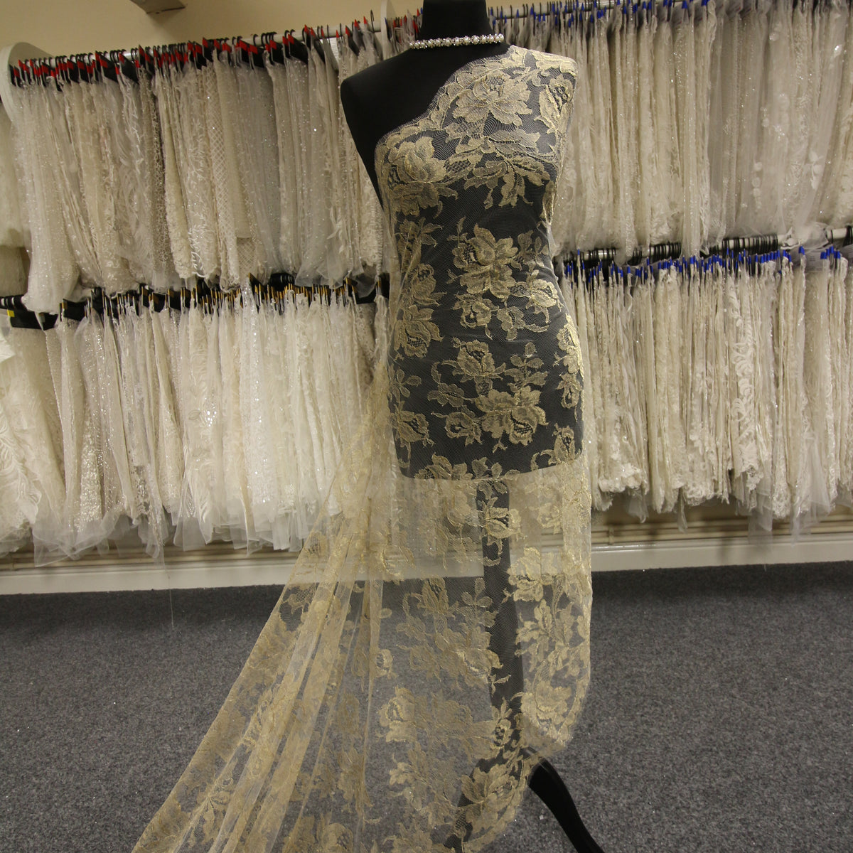 Gold & Ivory Chantilly Lace - Maxine Gold & Ivory Chantilly Lace - Maxine