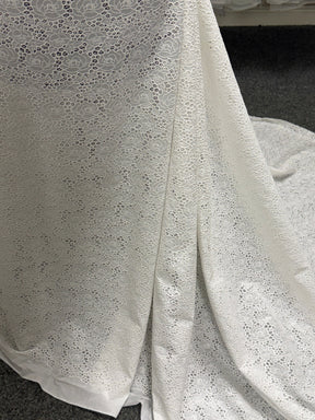 White Embroidered Cotton - EB6001