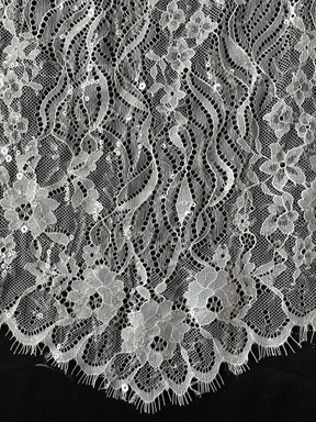 Ivory Sequin Lace - LB6005