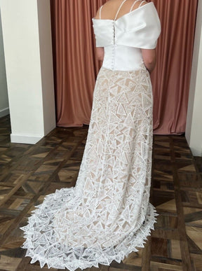 Ivory Beaded Lace - Lia