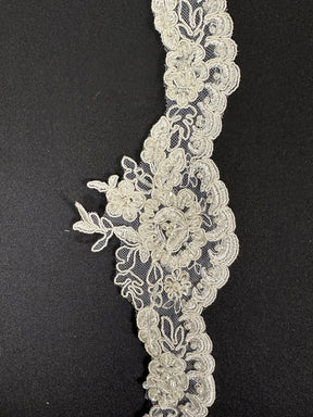 Ivory Beaded Lace Trim - Liberation