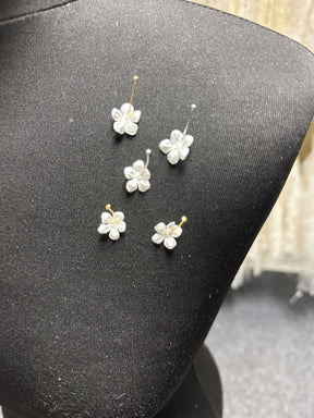 Pale Ivory Satin Flowers - M14 (Bag of 144)