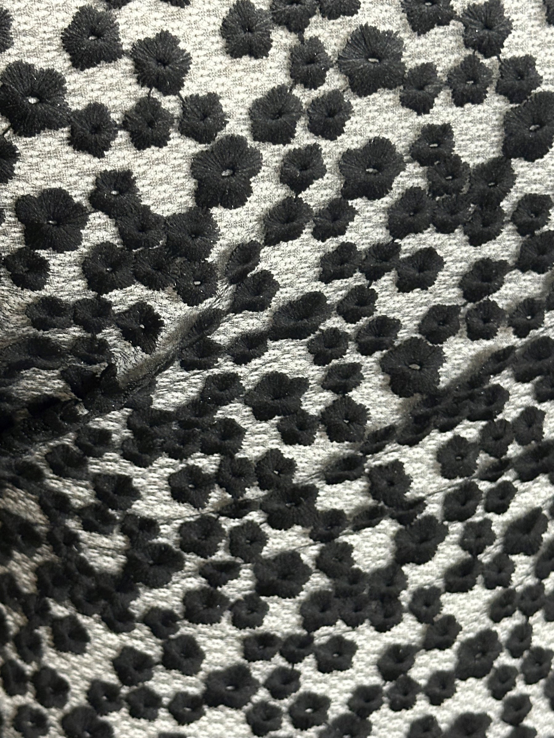 Black Embroidered Flower Lace - Madcap