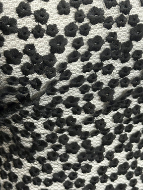 Black Embroidered Flower Lace - Madcap