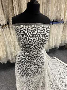 Ivory Embroidered Flower Lace - Madcap