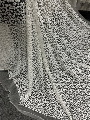 Ivory Embroidered Flower Lace - Madcap