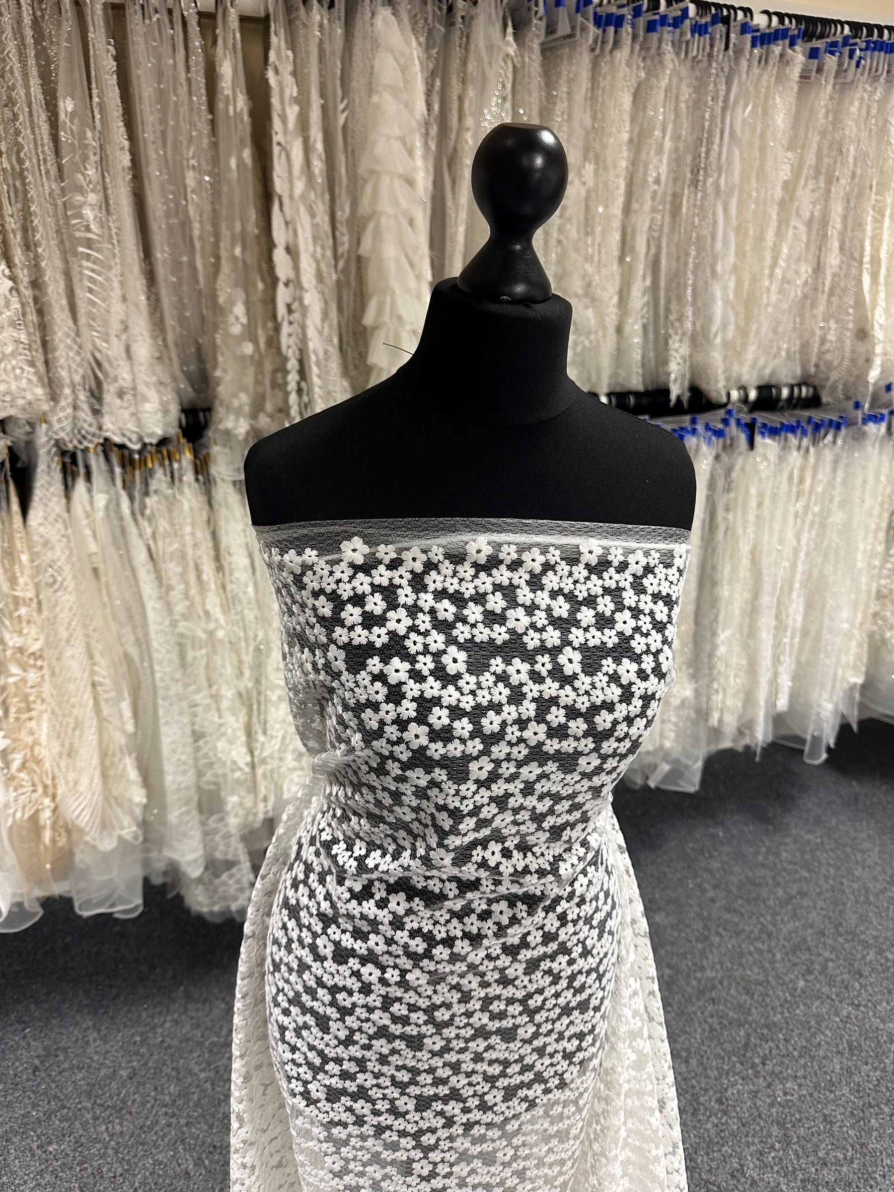 Ivory Embroidered Flower Lace - Madcap