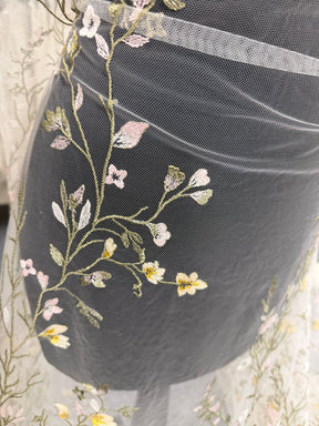 Multi-colored Embroidered Lace - Mania