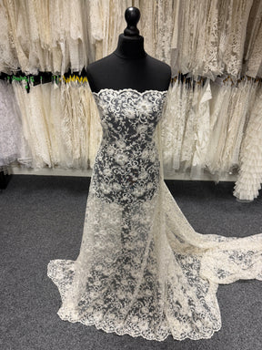 Ivory Beaded Lace - P992