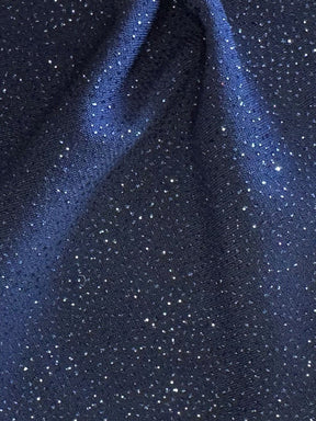 Navy Blue Glitter Jersey Fabric - Daredevil