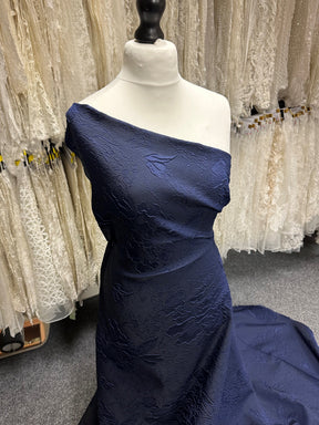Navy Cloqué Jacquard - Outcome