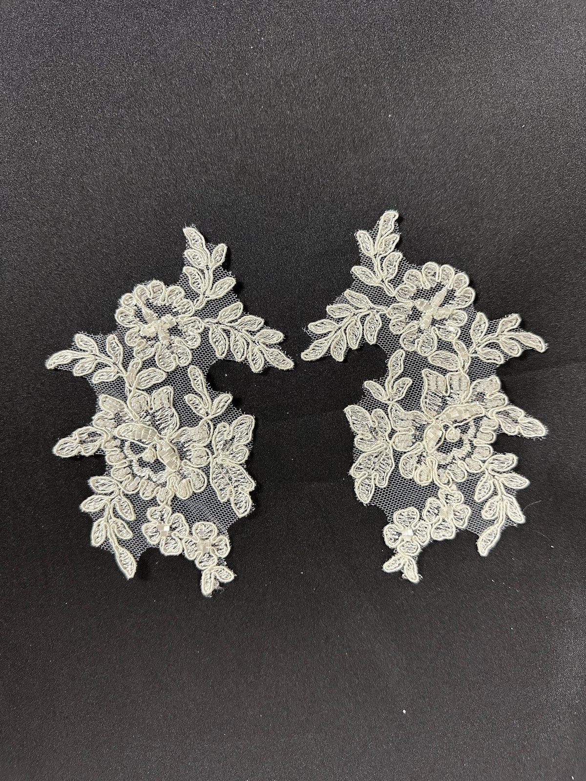 Ivory Beaded Lace Appliques - Noisy