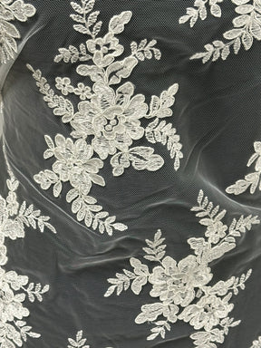Ivory Corded Embroidery Lace - P233