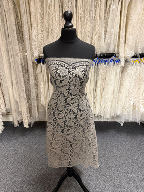 Dark Nickel Grey Chantilly Lace - P244