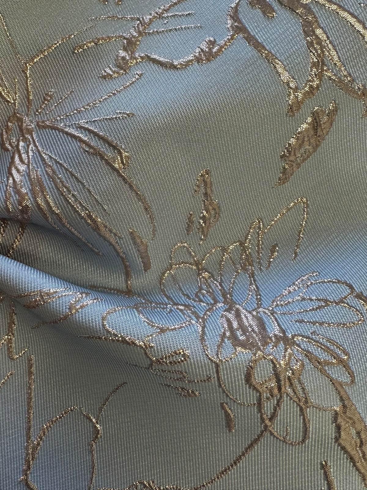Pale Blue Jacquard Brocade - Calamity