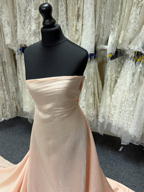 Peach Viscose Blend Fabric  - Ferrari