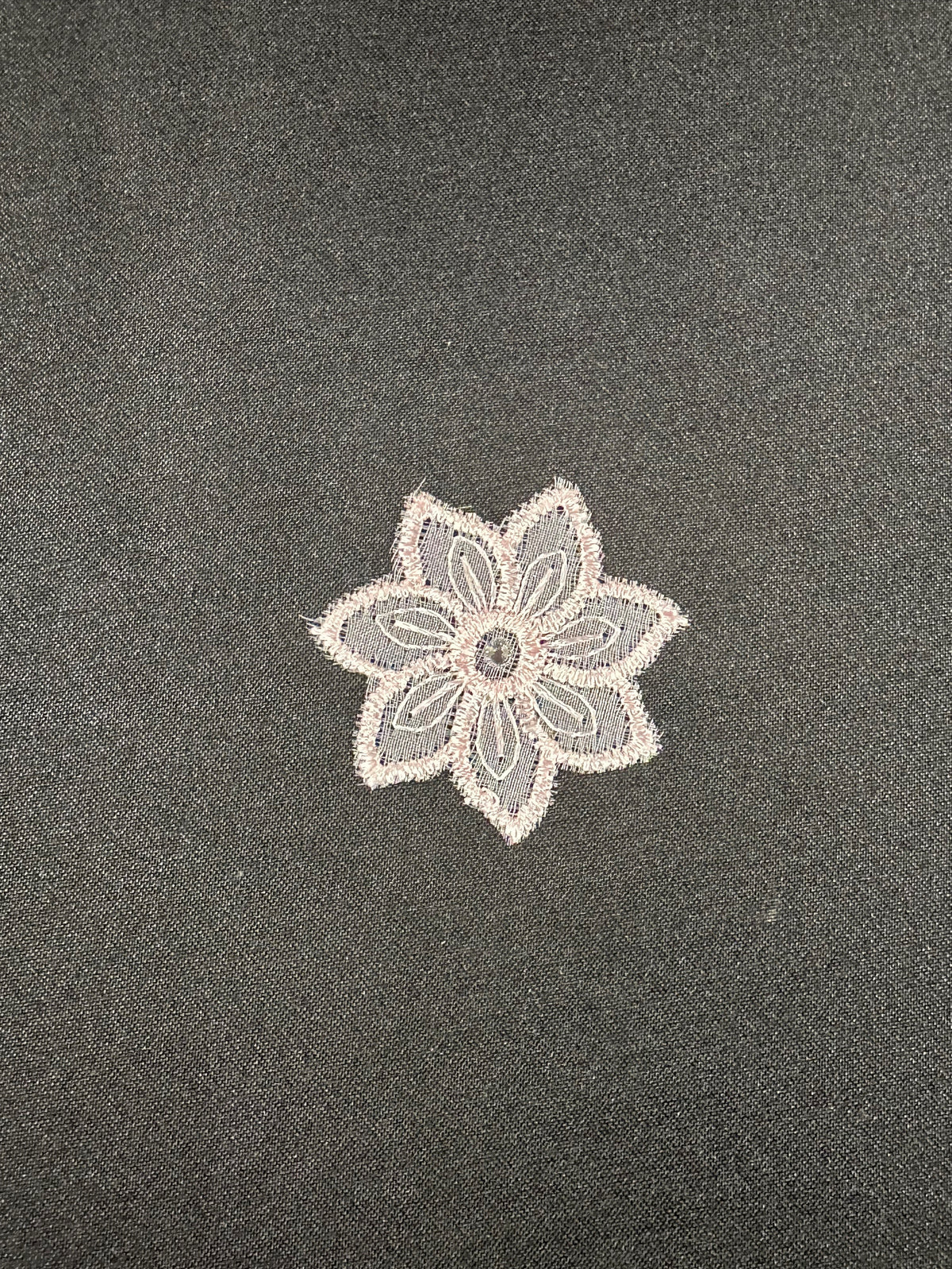 Pink Irridescent Lace Applique - AP 34295 (CF)