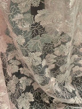 Pink Sequin Embroidered Lace - EB1102