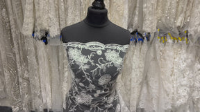 Ivory Embroidered Lace - Orlaith