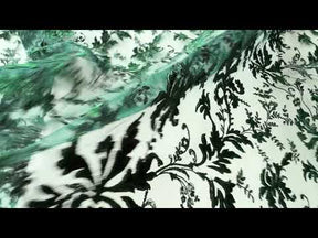 Hunter Green Velvet Embroidery Lace - Madina