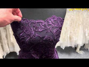 Purple Sequin Embroidery Lace - Richina