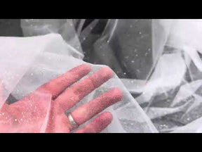 White with Silver Glitter Tulle - P15