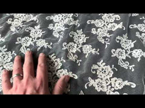 Ivory Corded Wedding Lace - P449